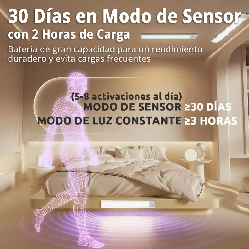 Autonomía: 3 horas al 100% continuas o hasta una semana usándola de noche